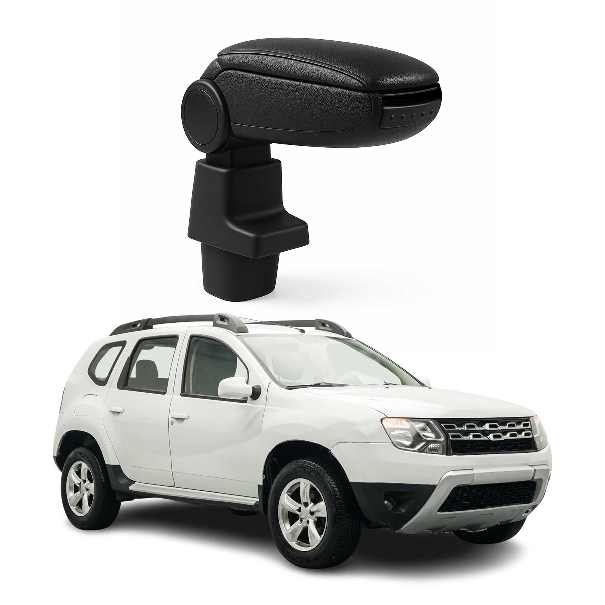 OMAC Armlehne Mittelarmlehne für Dacia Duster 2010-2017 PU-Leder ABS Schwarz, Langlebig,Multifunktional,Einfache Installation