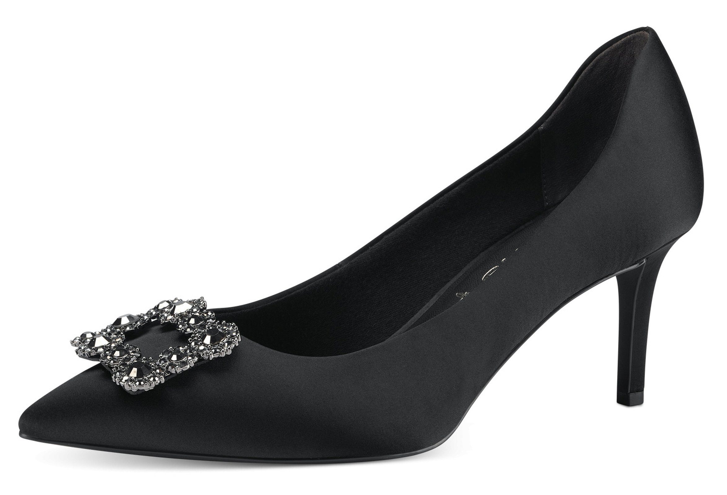 Black satin stiletto heels sale
