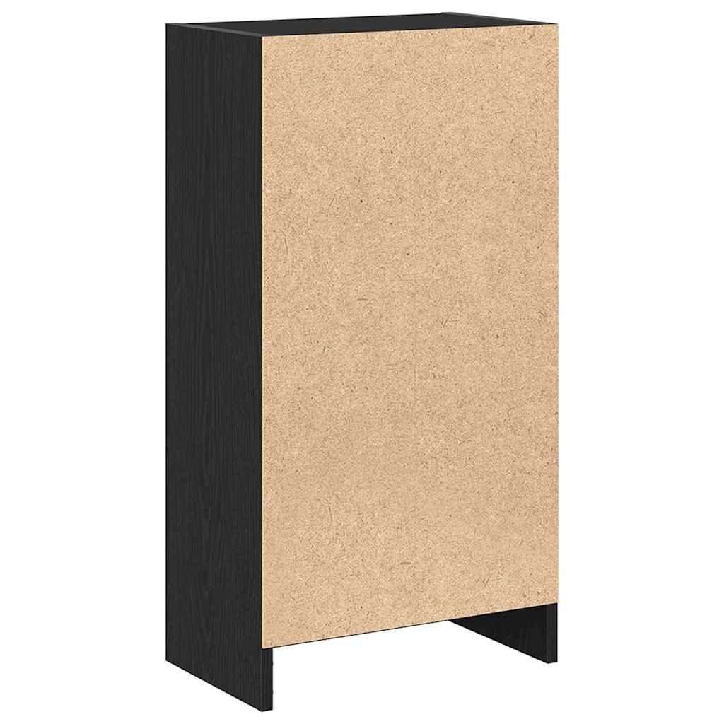 vidaXL Bücherregal Bücherregal Schwarz Eichen-Optik 40x24x76 cm Holzwerkstoff, 1-tlg., Bücherregal Schwarze Eiche 40x24x76 cm Holzwerkstoff, Bücherregal – Bild 5 von 5