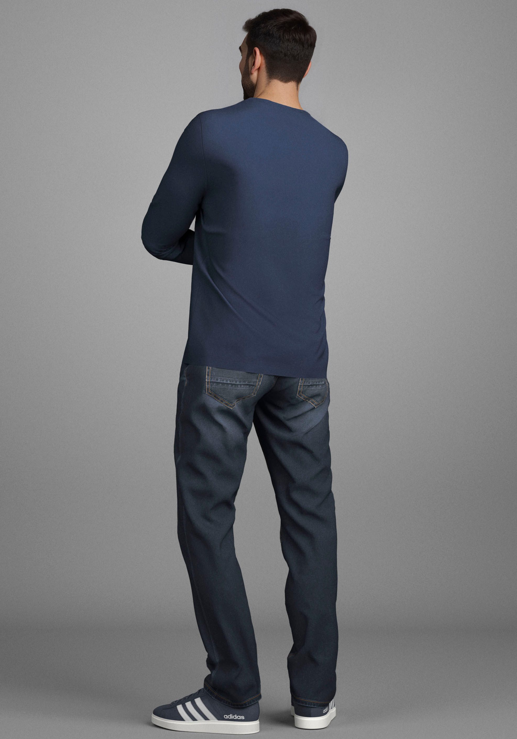 Man's World Rundhalsshirt Neue Kollektion! mit Bündchen