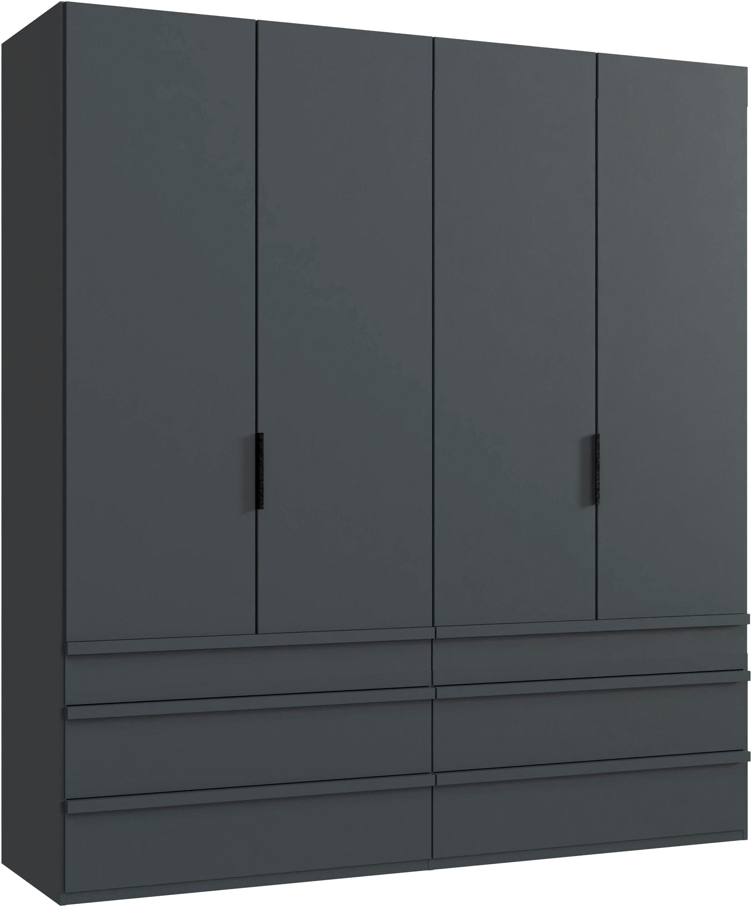 Wimex Falttürenschrank Oxford by fresh to go, in der Breite 200cm, in 2 Höhen erhältlich (mit Schubladen, wahlweise mit oder ohne Spiegel) mit hochwertigen Falttüren für den perfekten Überblick