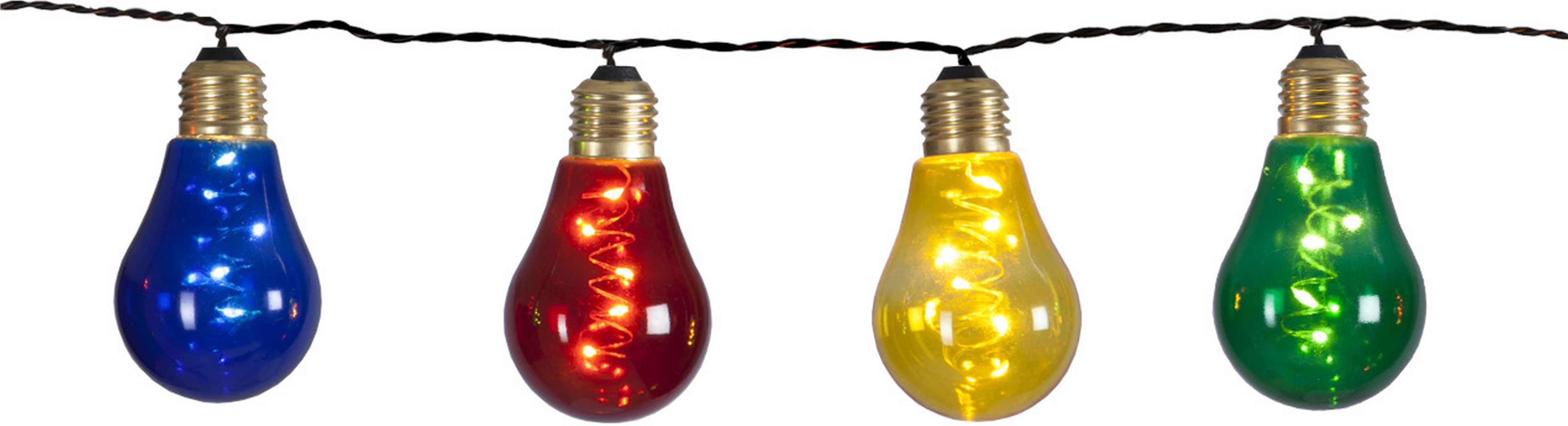 STAR TRADING LED-Lichterkette Glow, 10-flammig, 10x5 warmweiße LEDs, ca. 3,6 m, mit Trafo IP44, Vierfarb-Karton