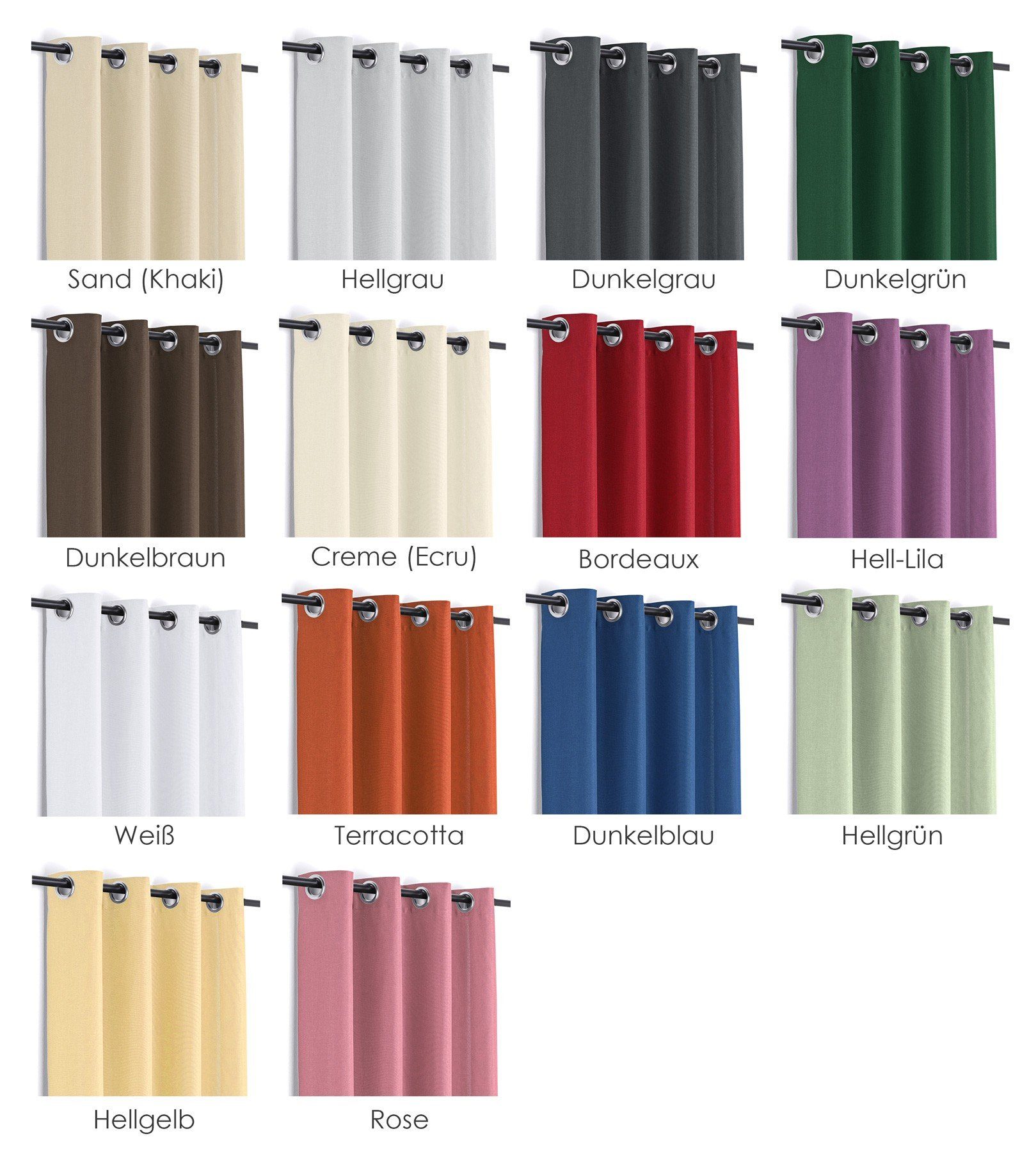 Beautex Vorhang Leinen Optik Brilliant Ösenvorhang, Gardine mit Ösen 140x245 cm (1 St), Ösen, blickdicht