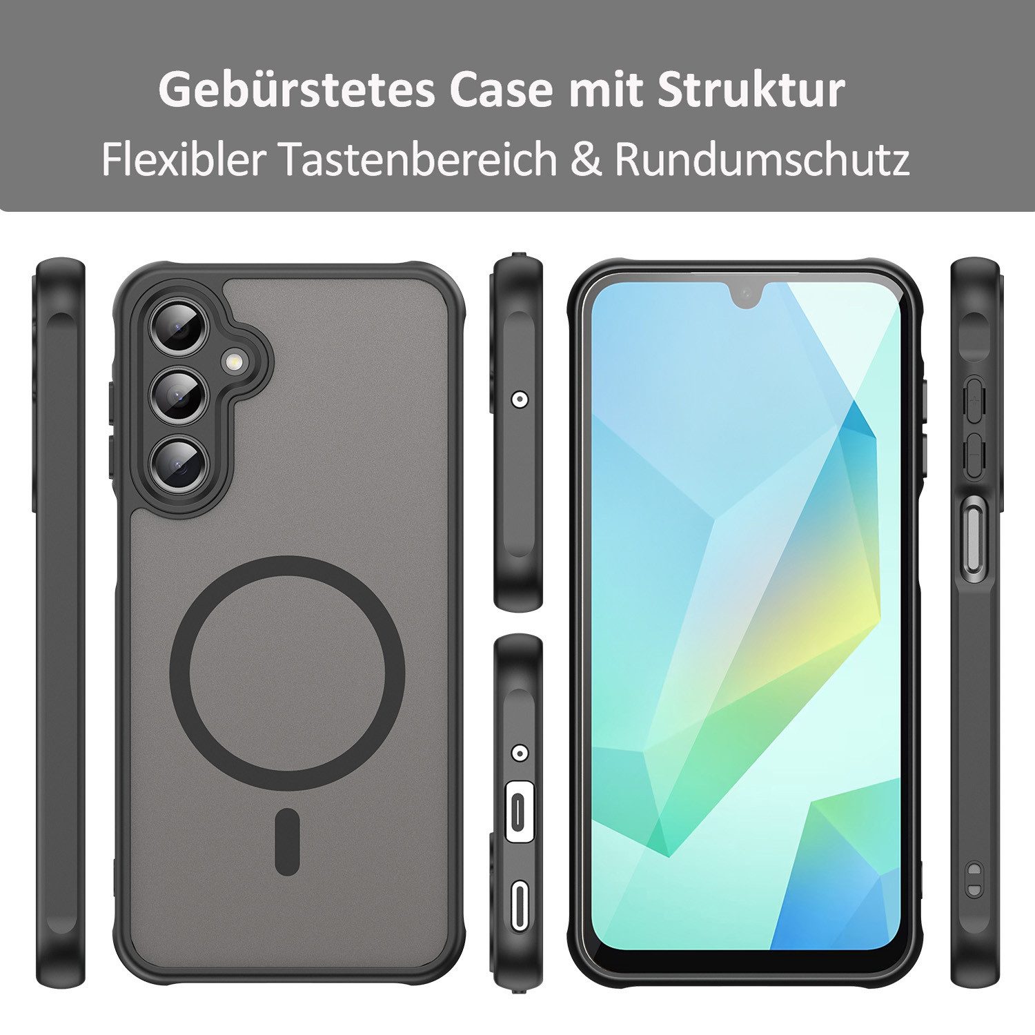 betterfon Handyhülle für Samsung Galaxy Serie Schutzhülle Magnet Case Hülle magnetisch, Magnetisches Laden, mattes Design, kratzfest & stoßfest verarbeitet – Bild 4 von 5