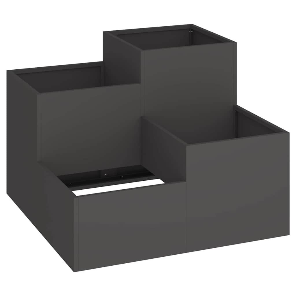 vidaXL Blumentopf Gartenblumentopf Schwarz 100 x günstig online kaufen
