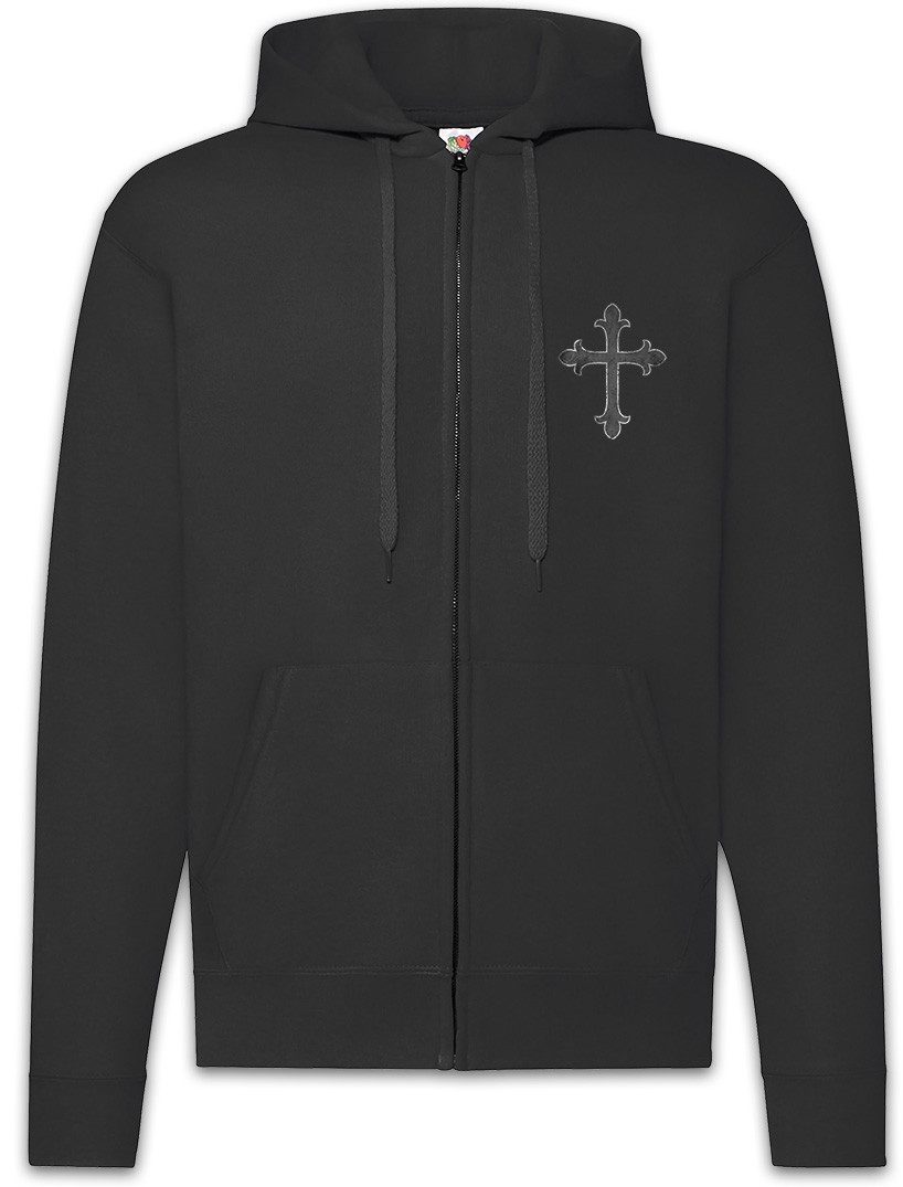 Urban Backwoods Sweatjacke Christian Cross I Zipper Hoodie Christliches Kreuz Jesus Messiah (1-tlg) Messias Christentum Christus INRI