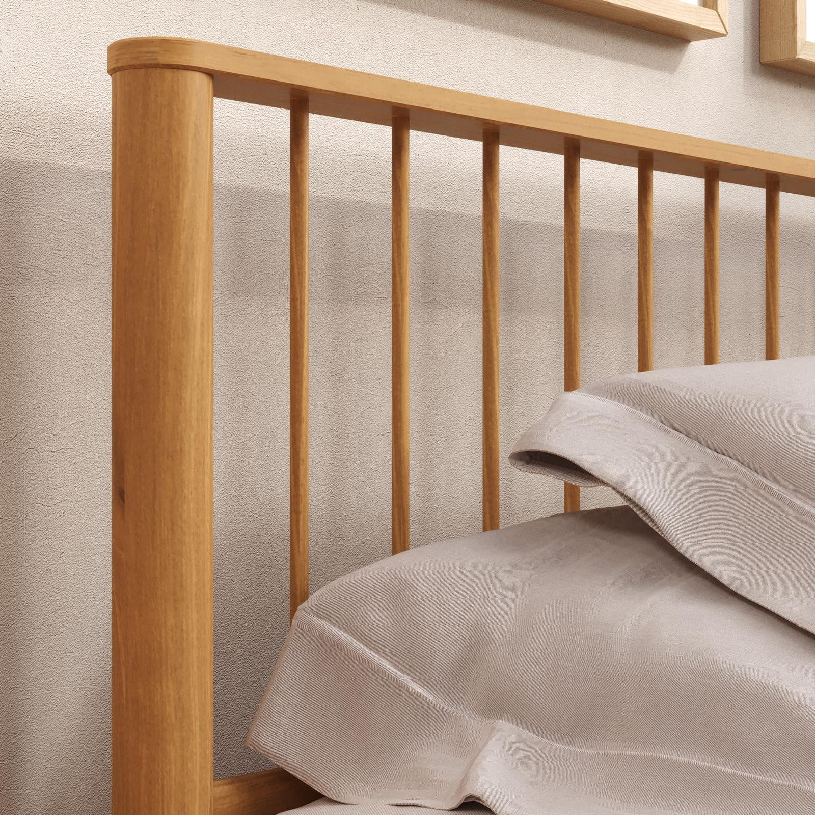 IDIMEX Massivholzbett APOANA, Doppelbett 140x190 cm mit Lattenrost im Landhausstil Eiche Finish