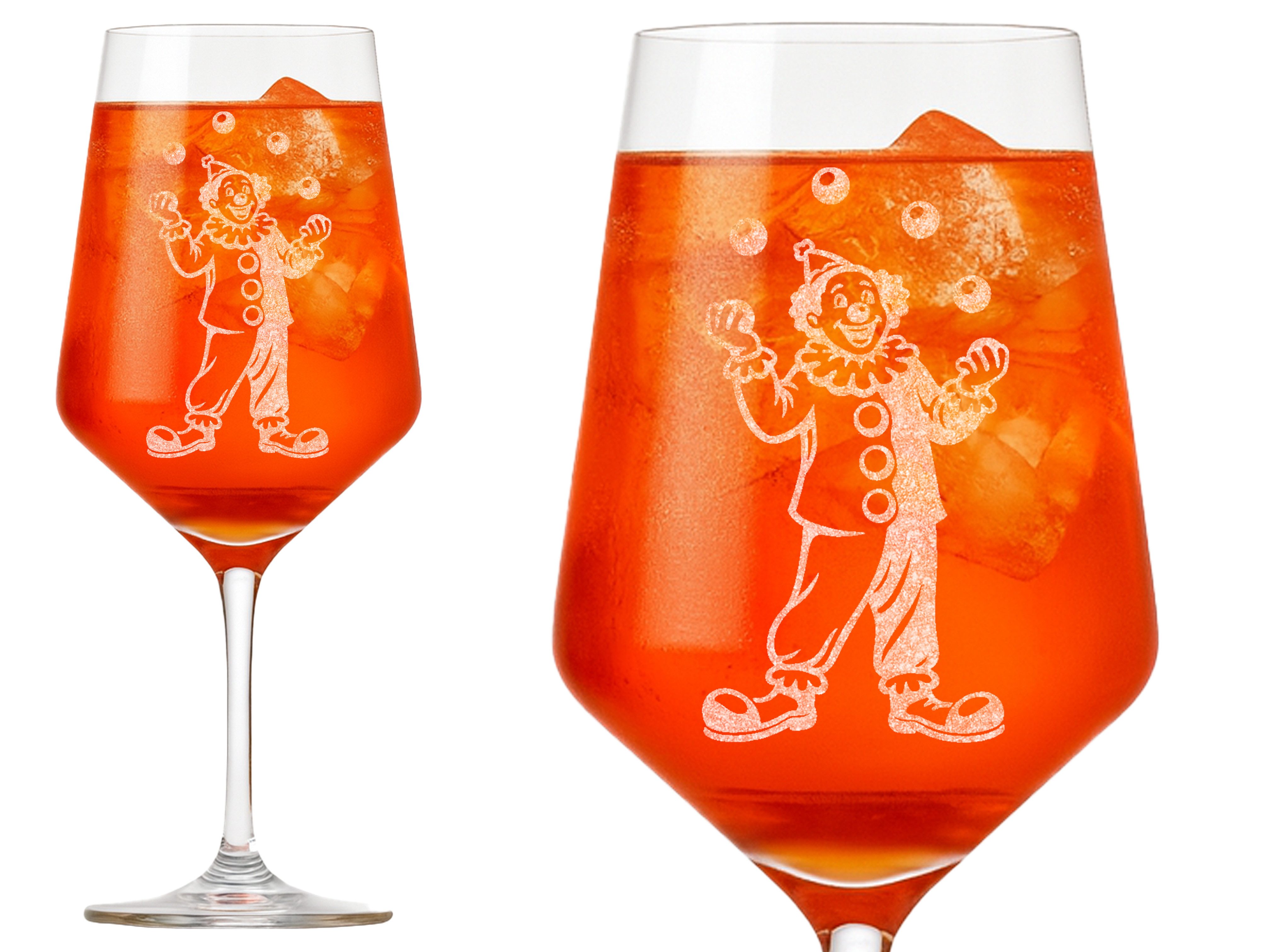 Valhalla Weinglas Gravur Clown 350ml spülmaschinenfest, 1-tlg., Glas, Atemberaubende Darstellung