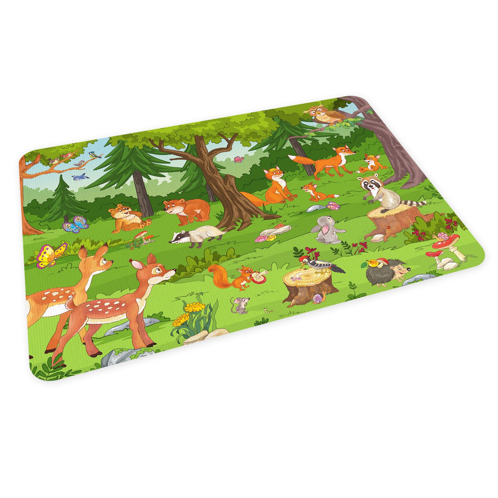 nikima Platzset stabiles Vinyl Tischset Waldtiere Kinder Platzset abwaschbar, (1-St)