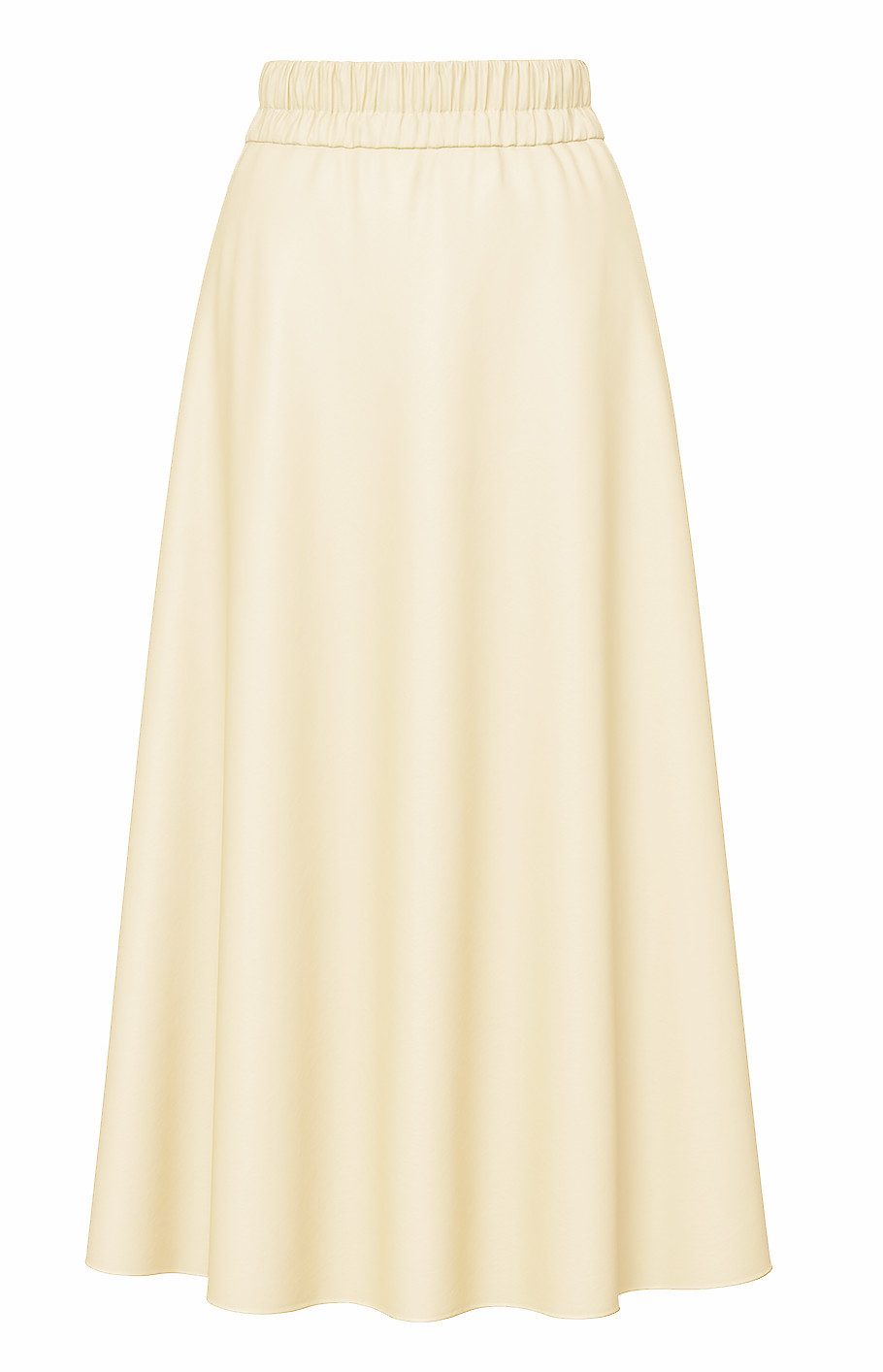 Mississhop Lederimitatrock Damen A-Linien langer Rock günstig online kaufen