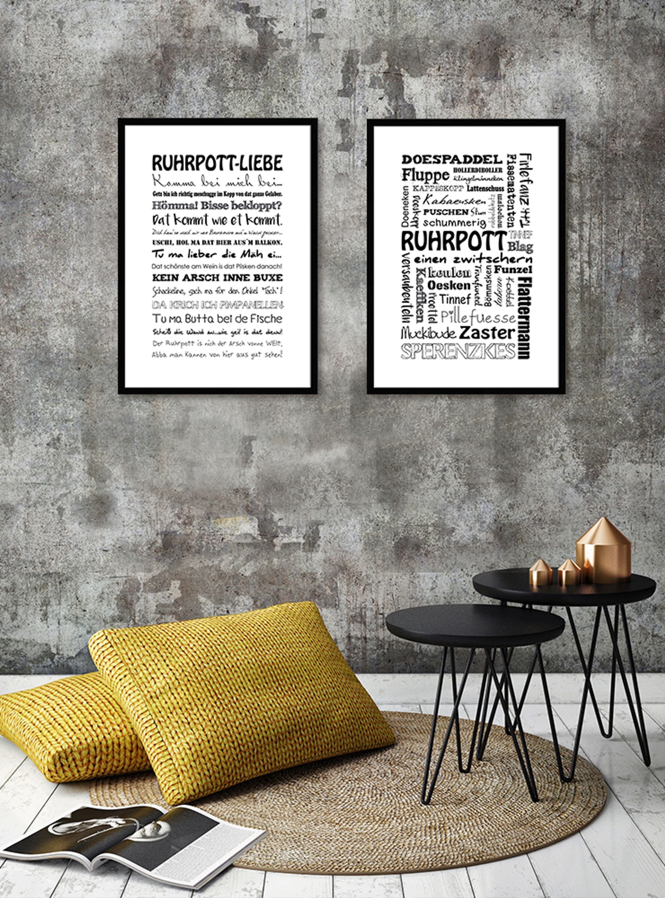 artissimo Bild mit Rahmen Spruch-Bild gerahmt 51x71cm Poster mit Spruch ink günstig online kaufen