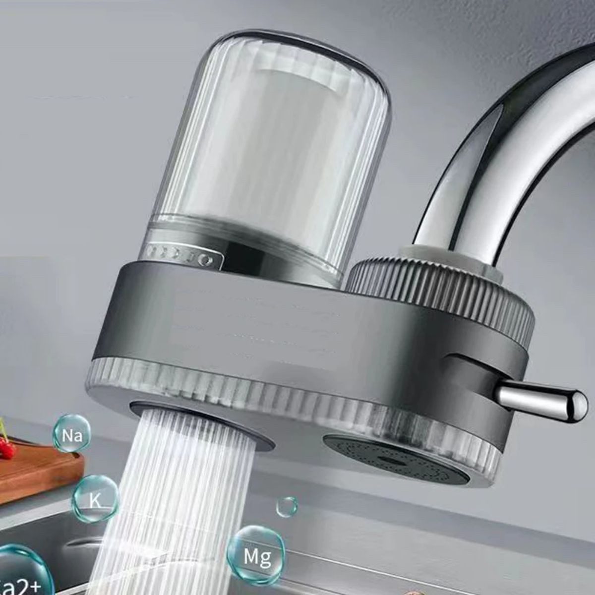 LIANNA Wasserhahn-Wasserfilter Kalk- und Wasserfilter für Küche, 2 austauschbare, waschbare Filter (Set, 2 St., Kalk- und Wasserfilter für Küche, 2 austauschbare, waschbare Filter)
