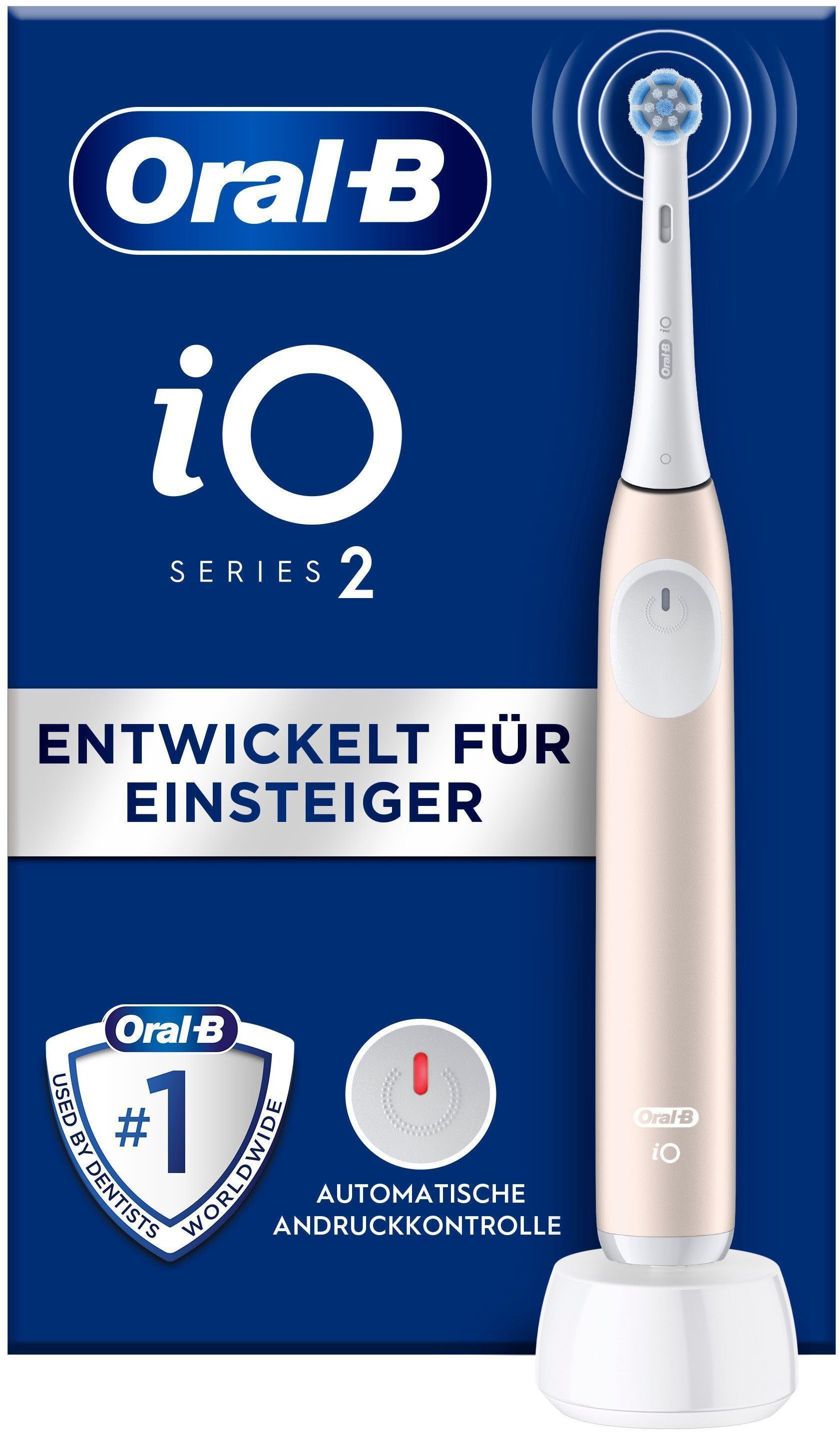 Oral-B Elektrische Zahnbürste iO Series 2, Aufsteckbürsten: 1 St., für die sanfte Reinigung