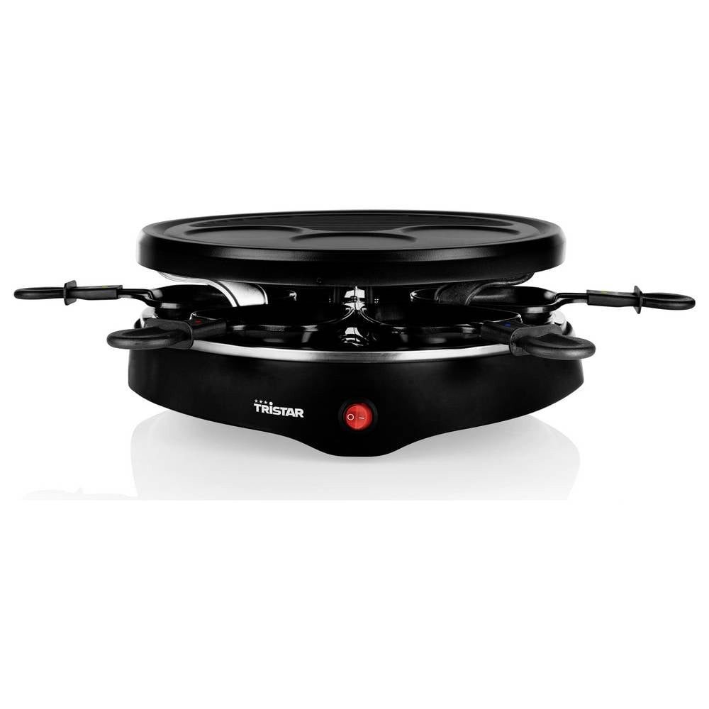 Tristar Raclette Raclette 6 Pfännchen, Antihaftbeschichtung, Kontrollleuchte Schwarz, 6 Pfännchen, Antihaftbeschichtung, Kontrollleuchte