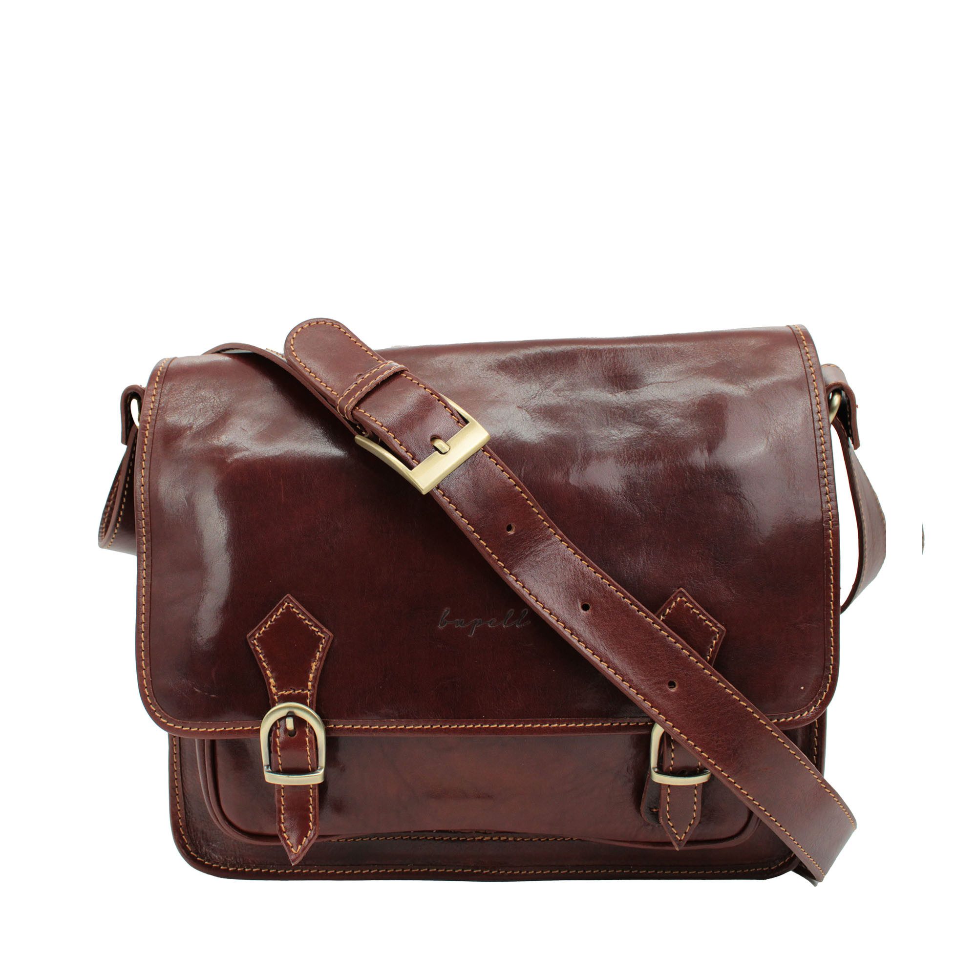 bupell Umhängetasche Nico, Umhängetasche Crossbody aus pflanzlich gegerbtem Leder