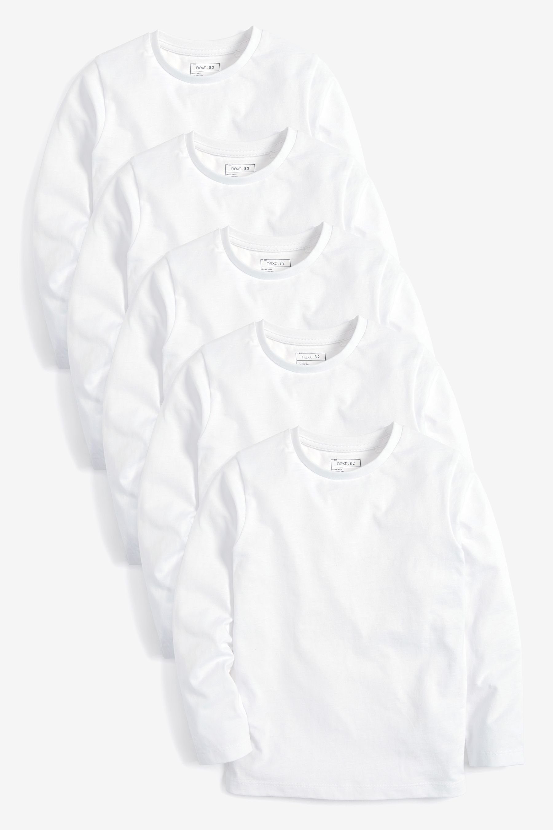Next Langarmshirt Langärmelige T-Shirts (3-16 Jahre) im 5er-Pack (5-tlg)