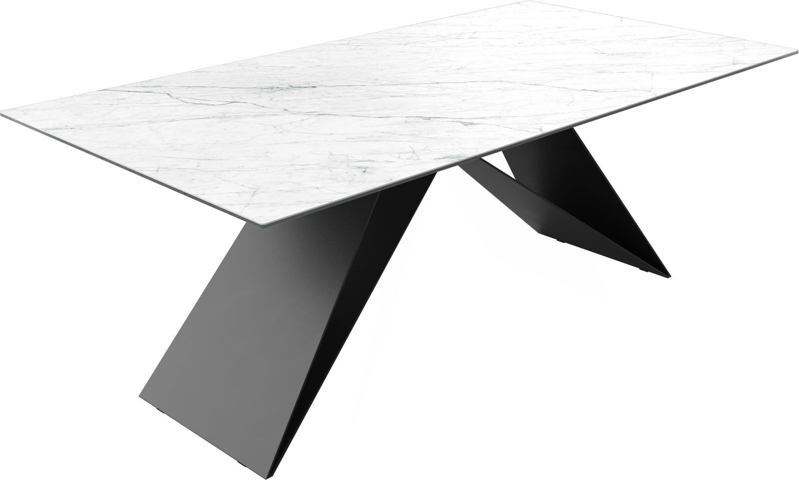 DELIFE Esstisch Edge, Keramik Laminam®Statuarietto Weiß günstig online kaufen