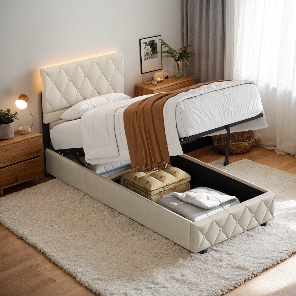 HAUSS SPOLE Polsterbett Bettgestell hydraulische Stauraumbett,langlebig und günstig online kaufen