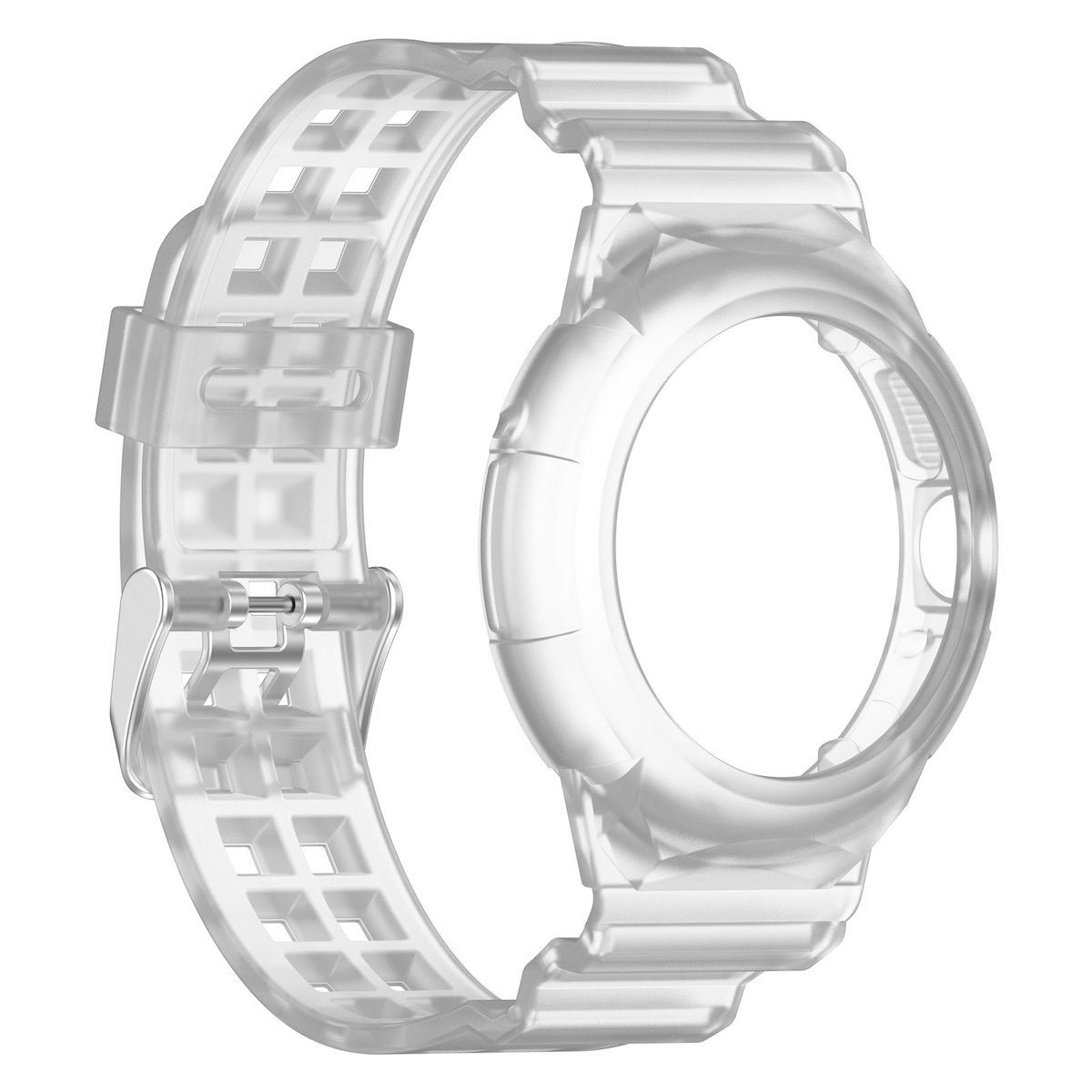 Wigento Smartwatch-Armband Gehäuse Silikon 1 2 Für Transparent Google Armband + Pixel mit Watch