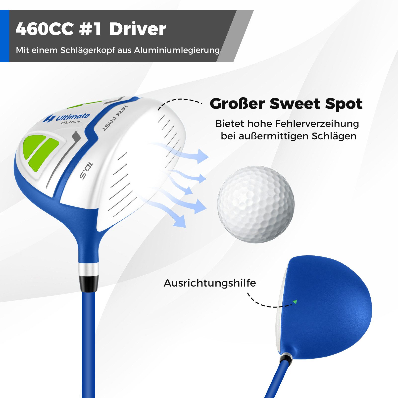 COSTWAY Golfschläger + Golfbag, für Männer, 9/11 teilige Golfschlägersätze