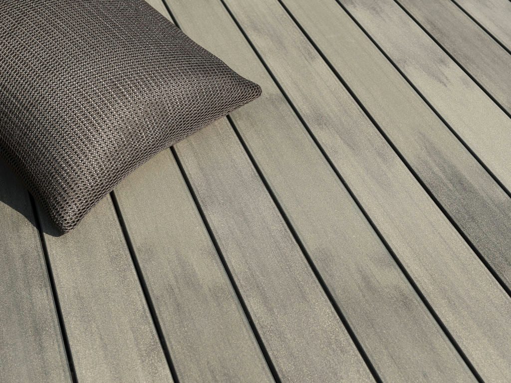 Silvadec Terrassendielen Terrassendiele WPC Emotion Taiga Grau Massivprofil, BxL: je 13.8x400 cm, 23 mm Stärke