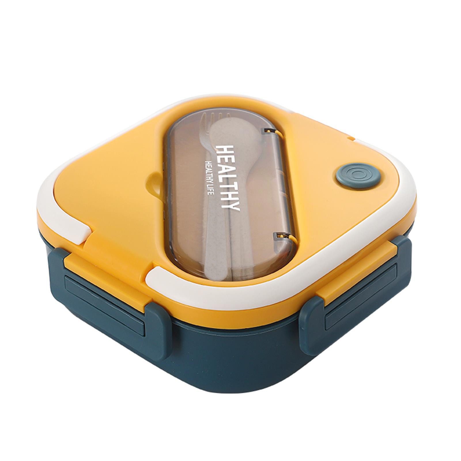 Fine Life Pro Lunchbox Bento-Box mit Gabel & Löffel,1300ml Essbox aus Lebensmittelsicherem PP, Mehrfachfächer, Leckdicht,Tragegriff, Ideal für Arbeit/Schulessen