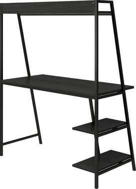 Dorel Home Regal-Schreibtisch Bushwick (1-St), mit 3 feste Einlegeböden, Gestell aus Metall, Höhe 137,5 cm