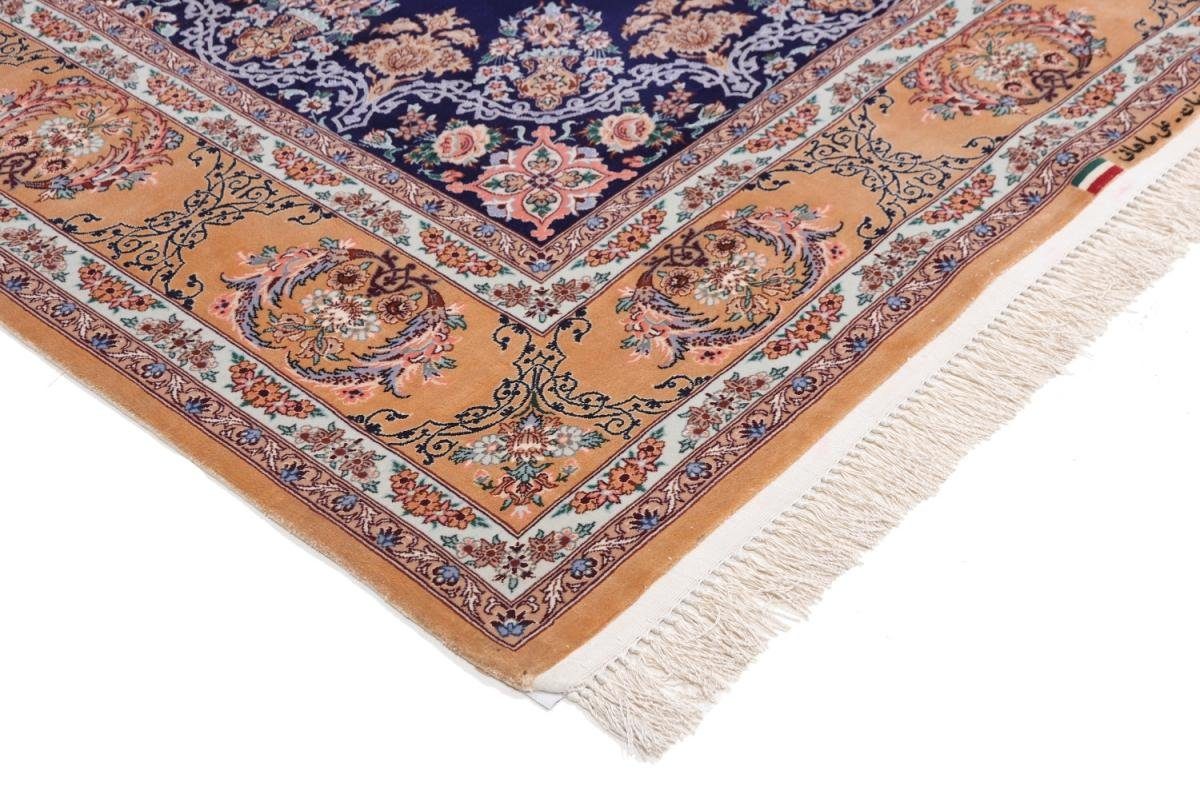 Orientteppich Isfahan Seidenkette 6 mm 137x177 Trading, Orientteppich, Nain Handgeknüpfter rechteckig, Höhe