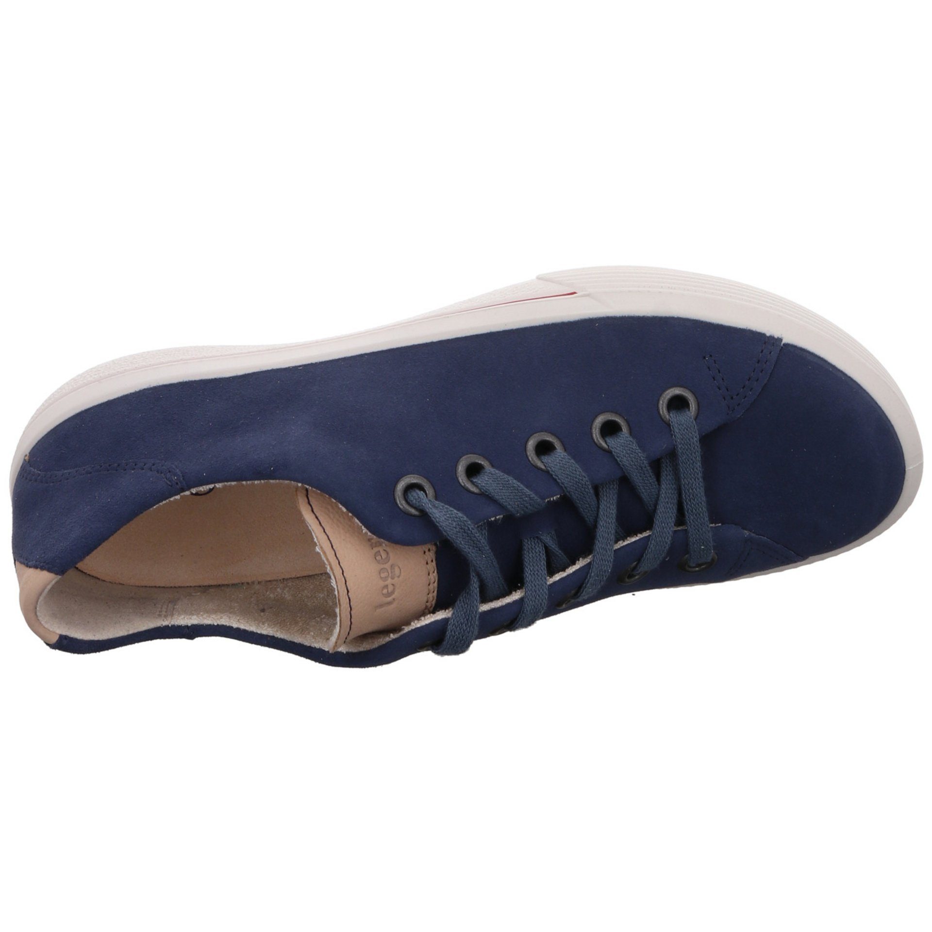 (BLAU) Sneaker Schnürschuh Damen INDACOX Legero Fresh Nubukleder Schnürschuh Schuhe