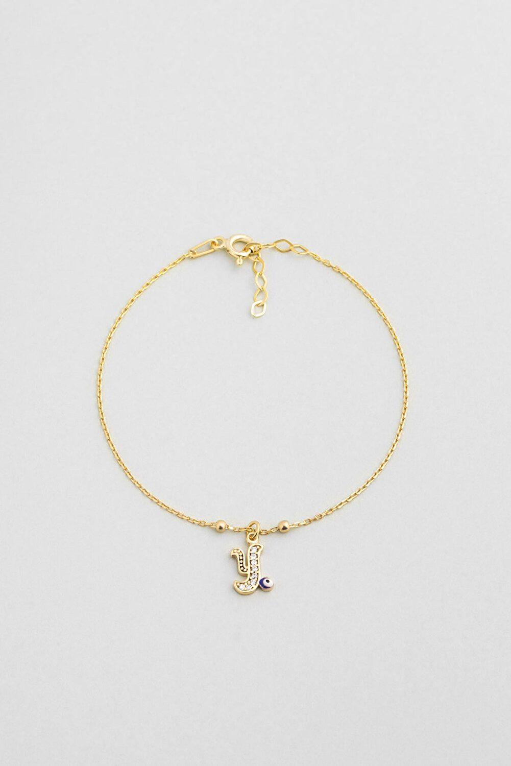 So CHIC... Armband 18K vergoldetes Silber Armband mit bösem Blick 19cm