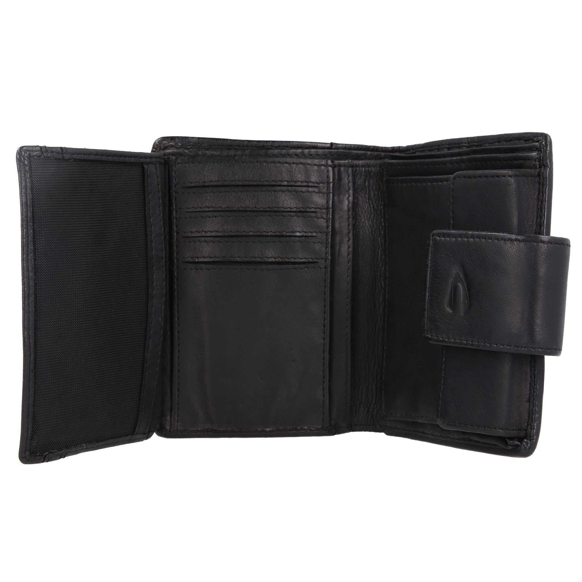 Geldbörse active Leder black camel Wave,