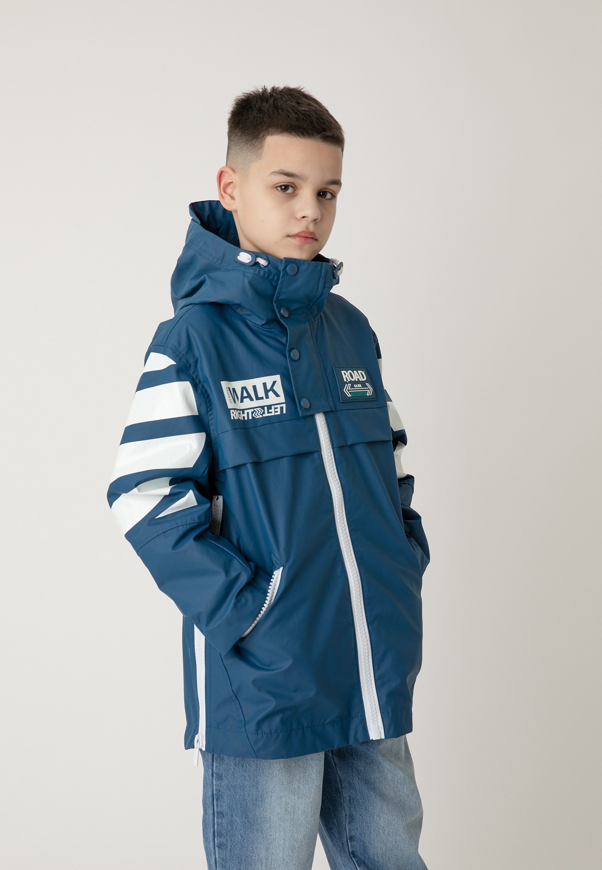 mit Print kontrast Gulliver Outdoorjacke und Kapuze