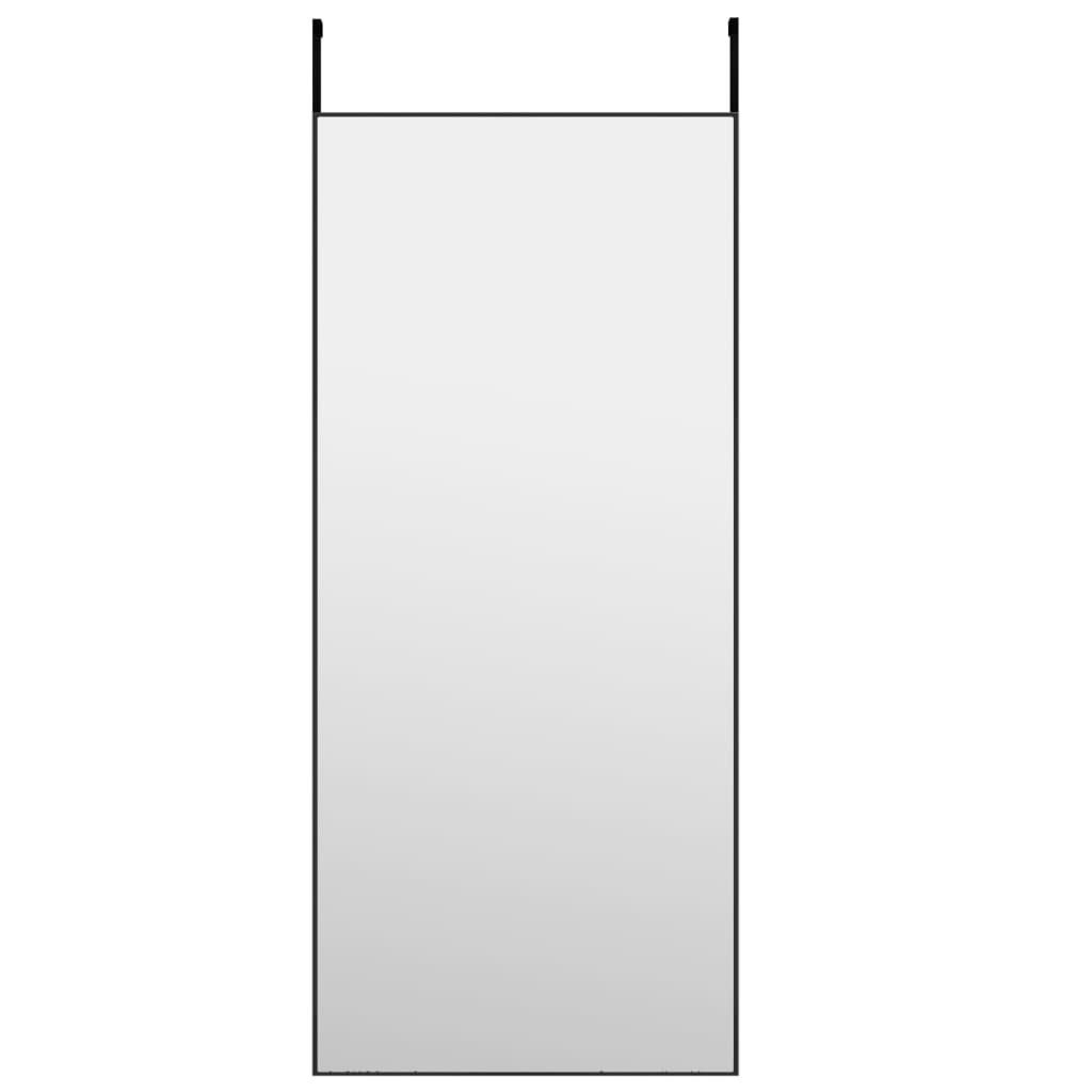 furnicato Wandspiegel Türspiegel Aluminium und 40x100 cm Schwarz Glas