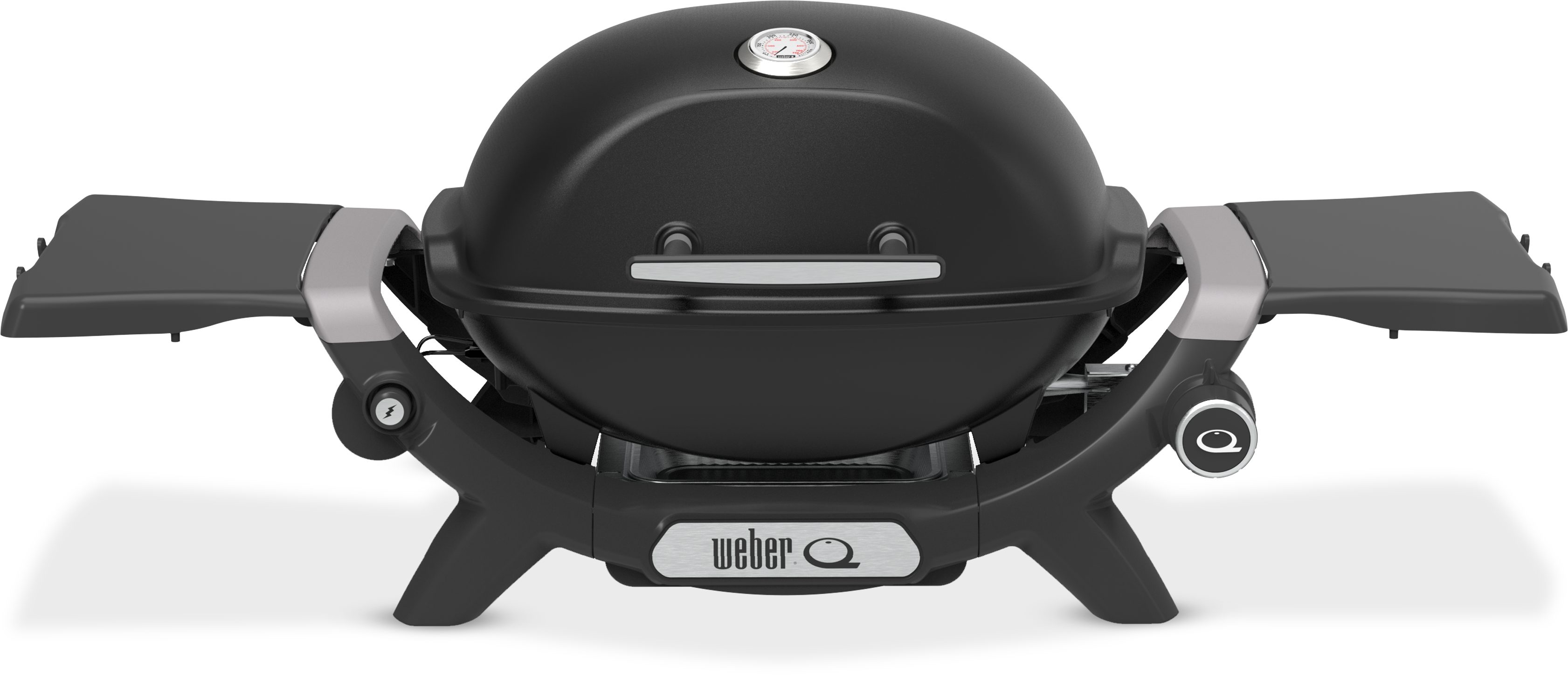 Weber Gasgrill Q1200N, Mit Deckelthermometer und abnehmbaren Seitentischen