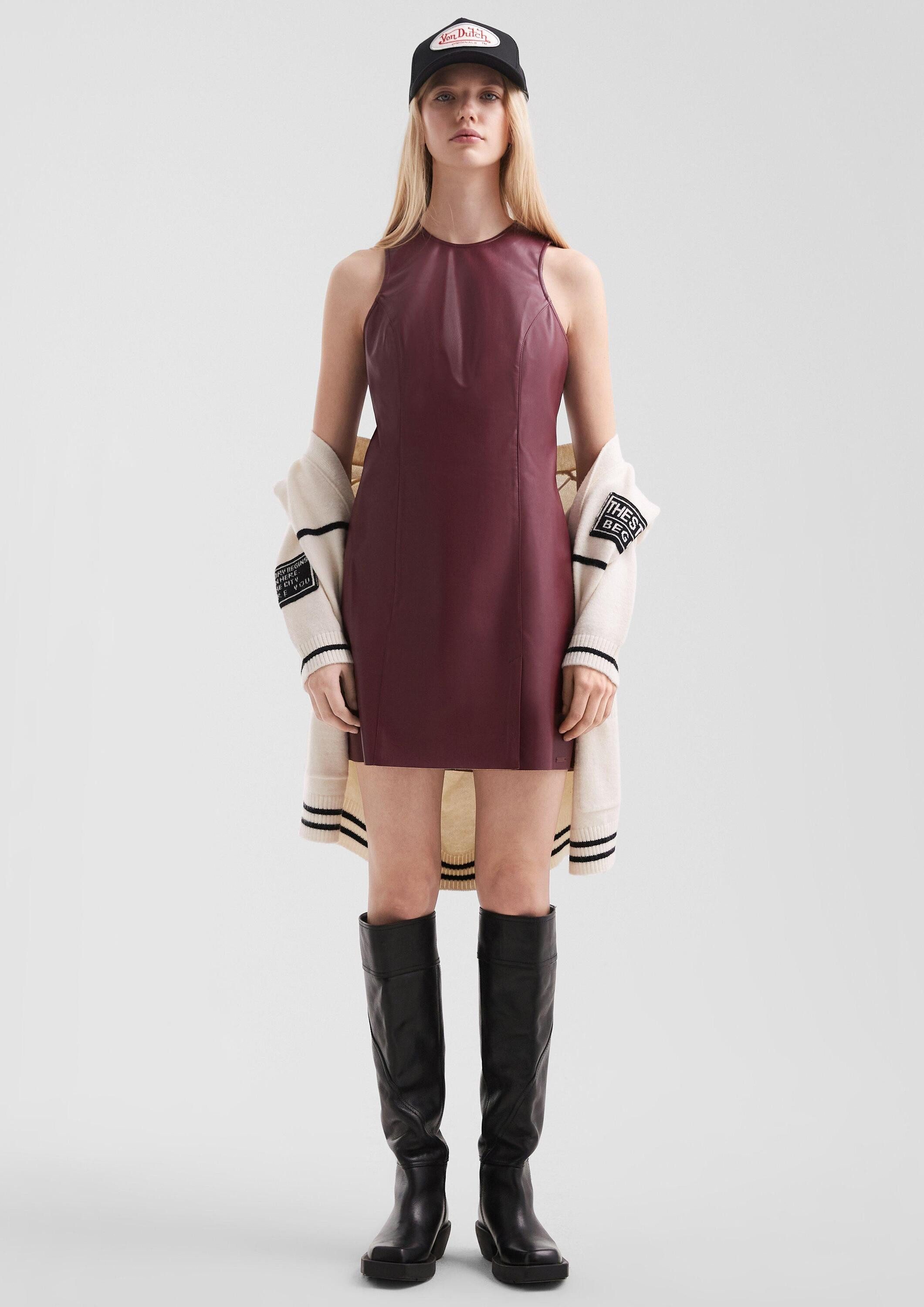 QS Minikleid Kleid Minikleid in Lederoptik günstig online kaufen