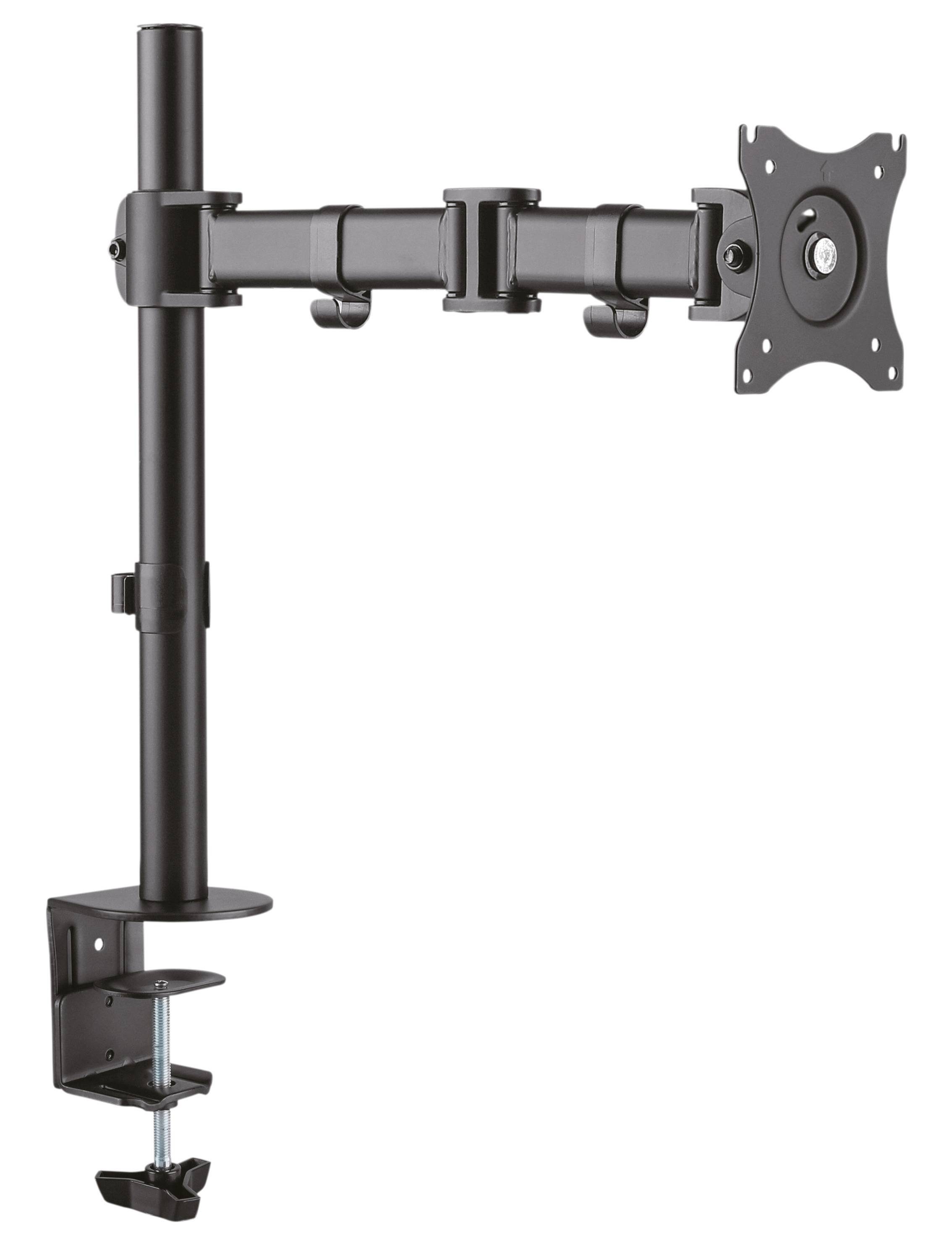 RICOO Monitor-Halterung Tischhalter für Monitor schwenkbar neigbar TS5711, (bis 30 Zoll, VESA 75x75 und 100x100, 1-tlg., 8 kg Belastbarkeit, von 33-76 cm (13"-30) Bildschirm-Diagonale, Tischhalterung neigbar bis 45°, max. auf 415 mm vertikal verstellbar)