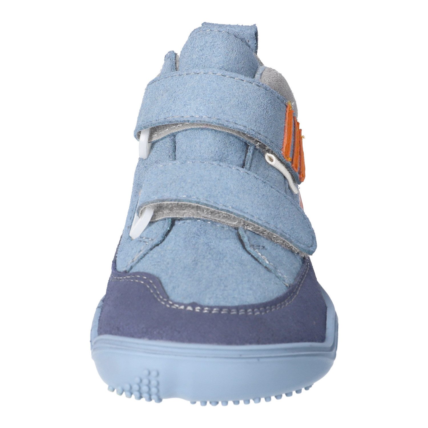 qnuffs Kastanie Barfußschuh Klettschuh, mit Namensschild an der Ferse, kürzbarer Klettriemen – Bild 5 von 5