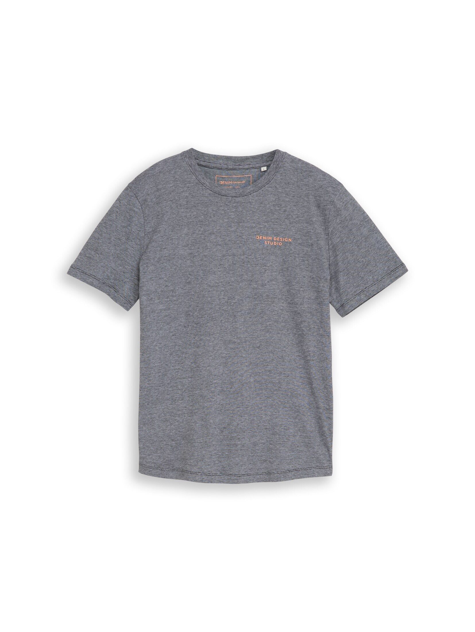 TOM TAILOR Denim T-Shirt T-Shirt T-Shirt mit feinem Streifenmuster