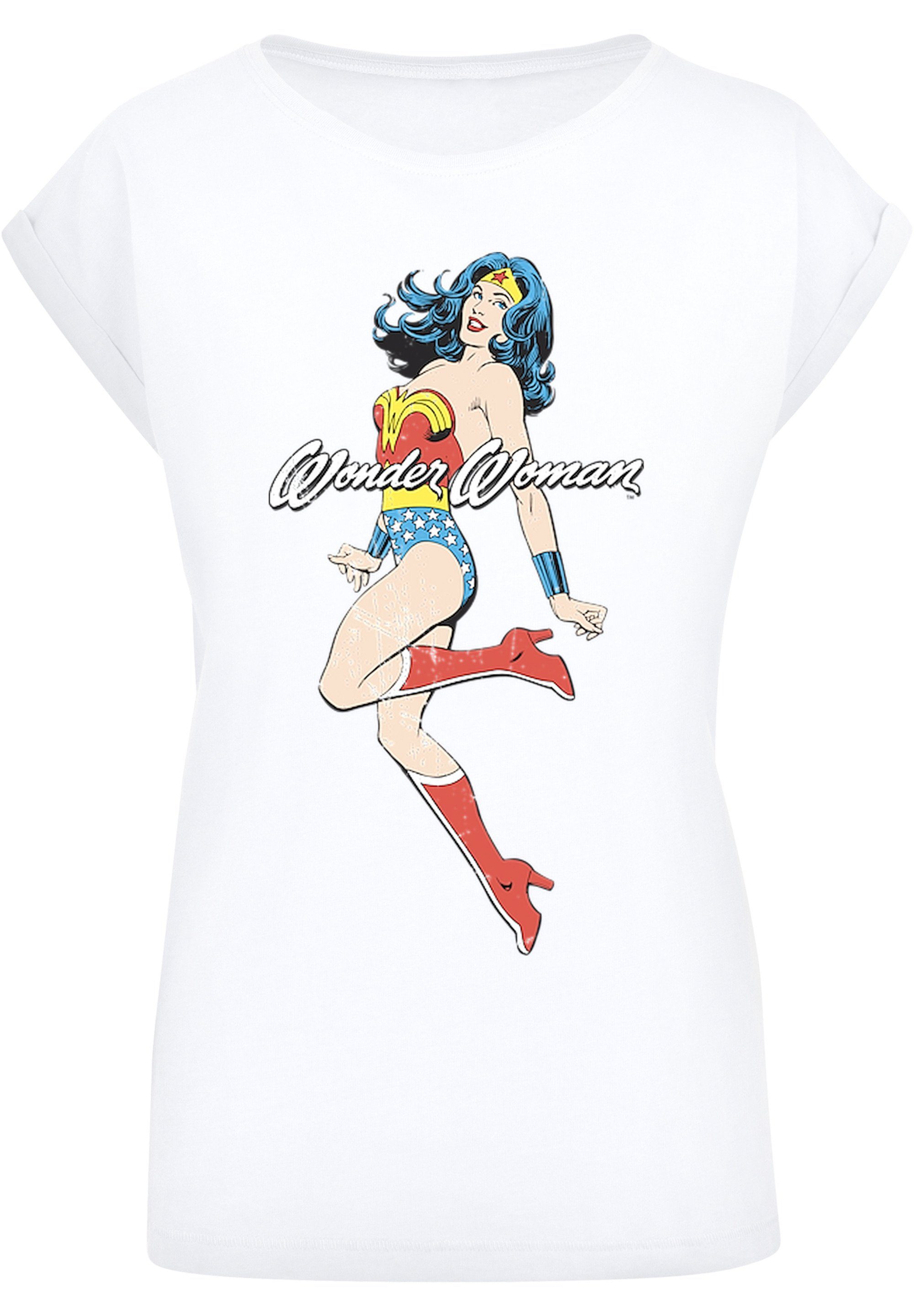 F4NT4STIC T-Shirt DC Comics Wonder Woman Jump Print, Offiziell lizenziertes DC  Comics T-Shirt