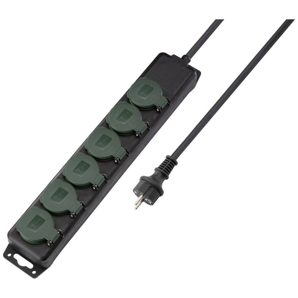 Sygonix 6fach Außen-Steckdosenleiste SY-5145342 Steckdosenleiste, erhöhter Berührungsschutz
