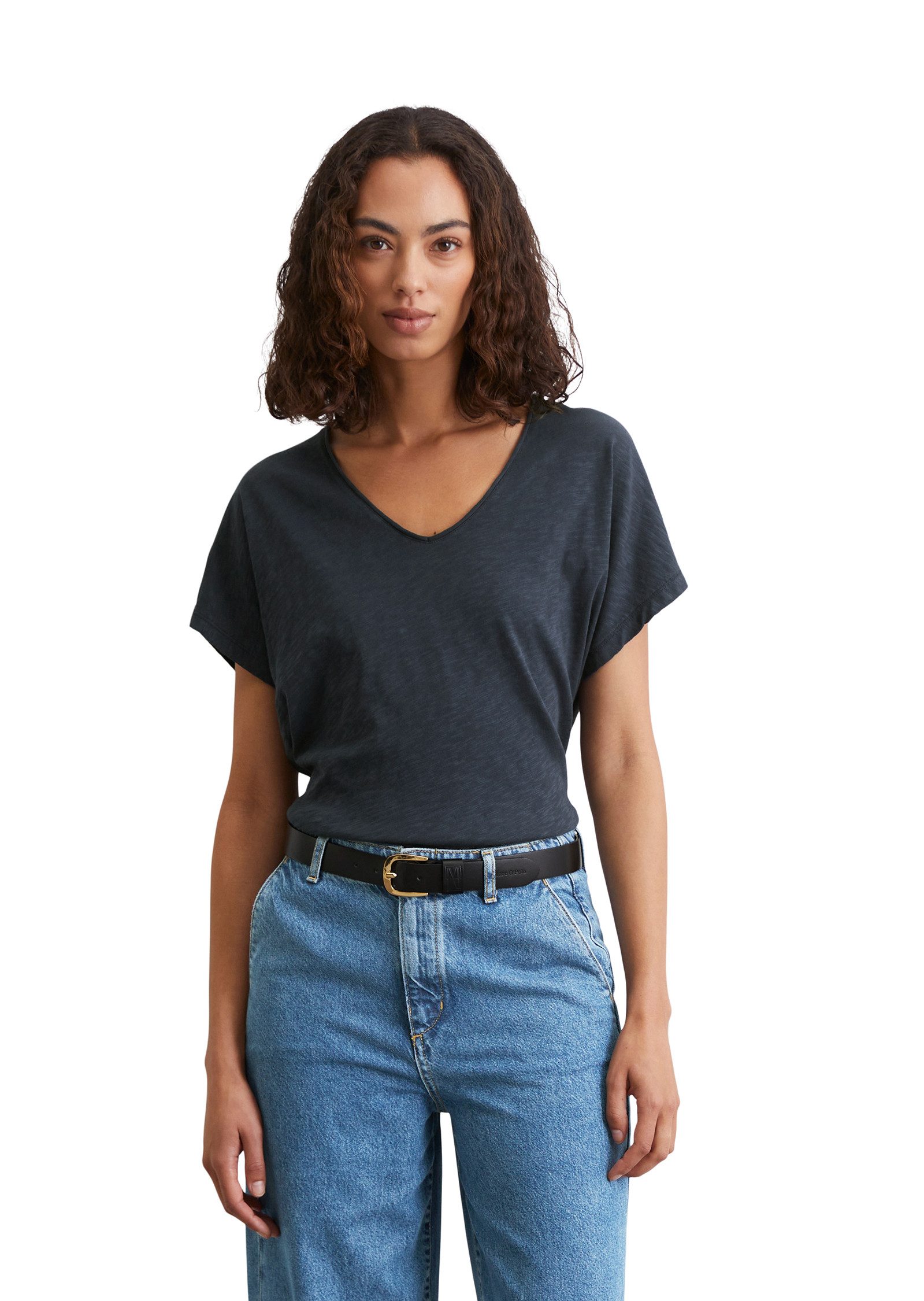 Marc O'Polo T-Shirt mit V-Ausschnitt günstig online kaufen