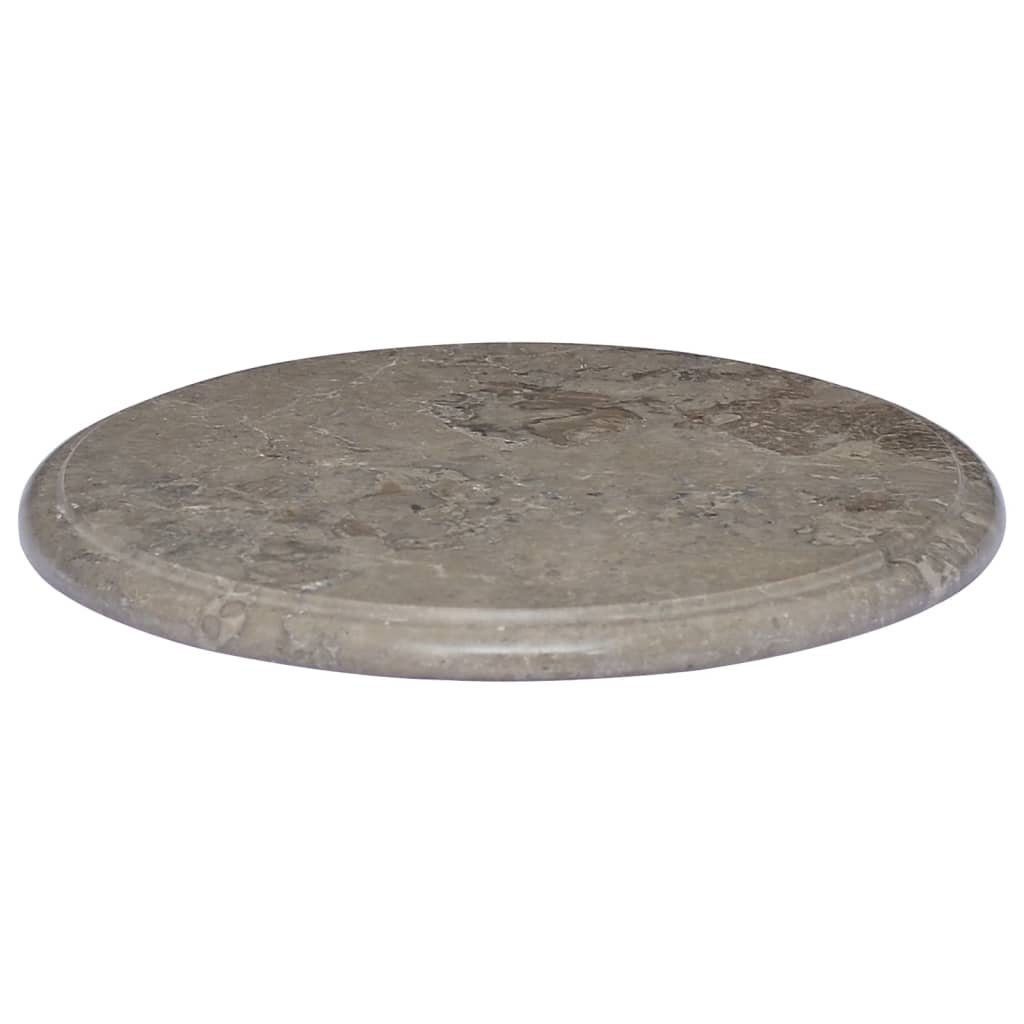 vidaXL Tischplatte Tischplatte Grau cm (1 St) Ø40x2,5 Marmor