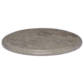 vidaXL Tischplatte Tischplatte Grau Ø40x2,5 cm Marmor (1 St)