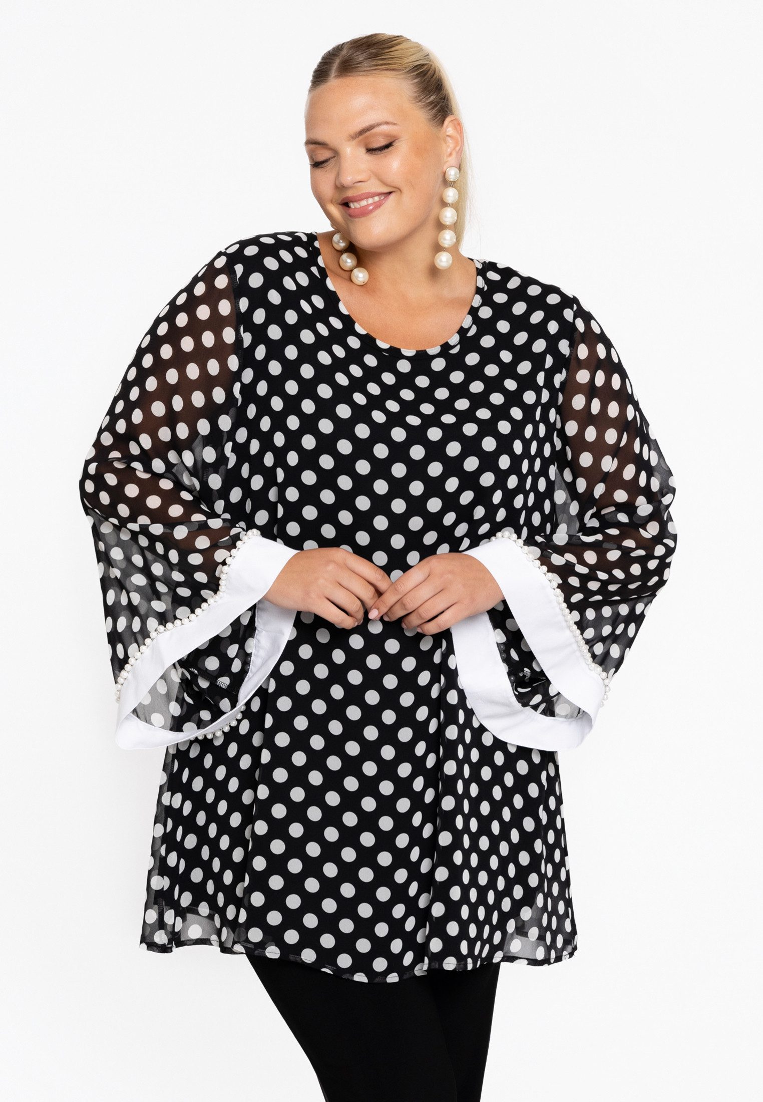 YOEK Tunika Damen Tunika mit Punktdruck günstig online kaufen