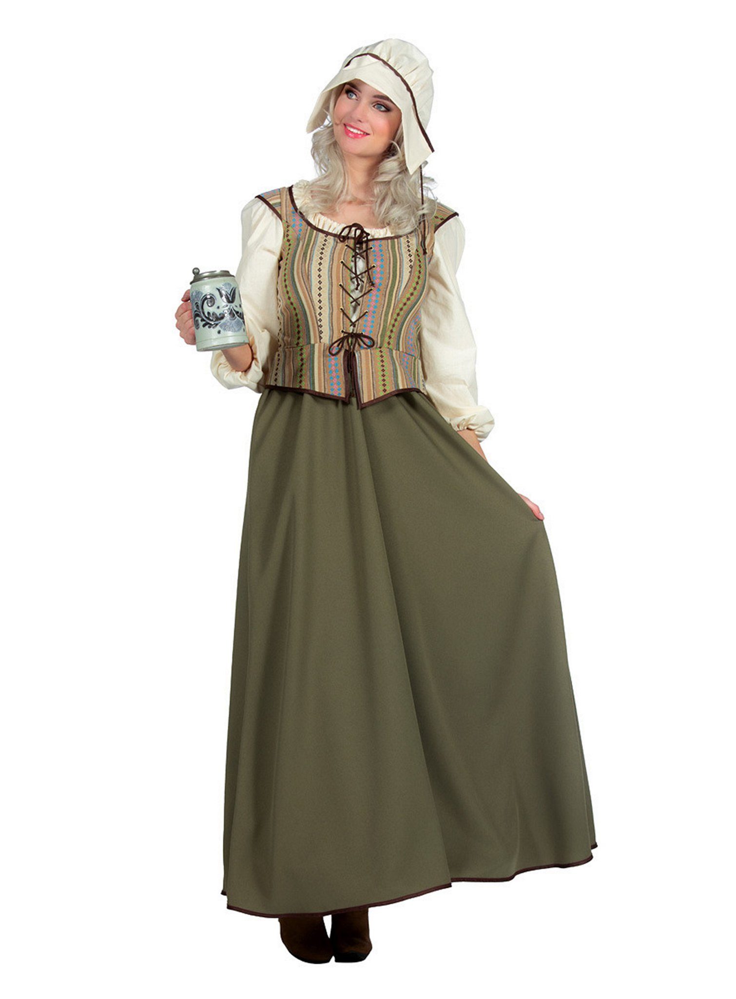Metamorph Kostüm Mittelalter Schankmaid Kostüm, Mittelalterliches Frauenkostüm im Stil einer Magd oder Wirtin