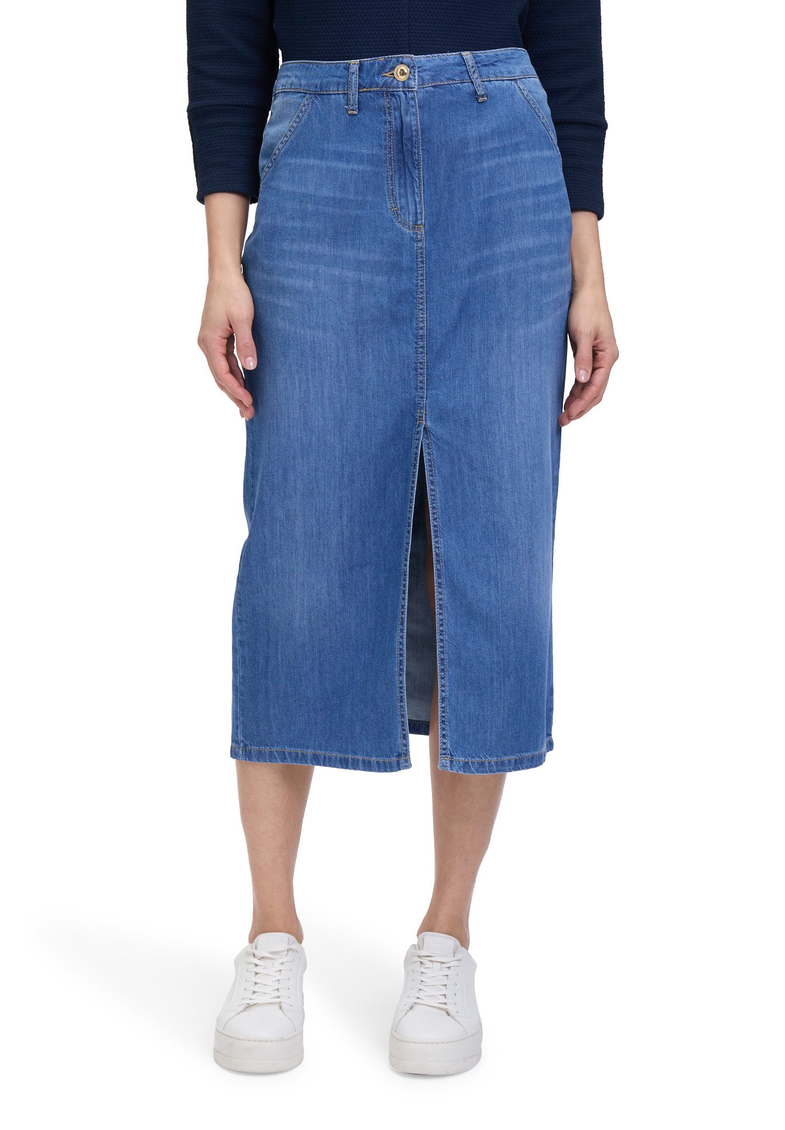 Midirock Betty Barclay Jeansrock mit Waschung