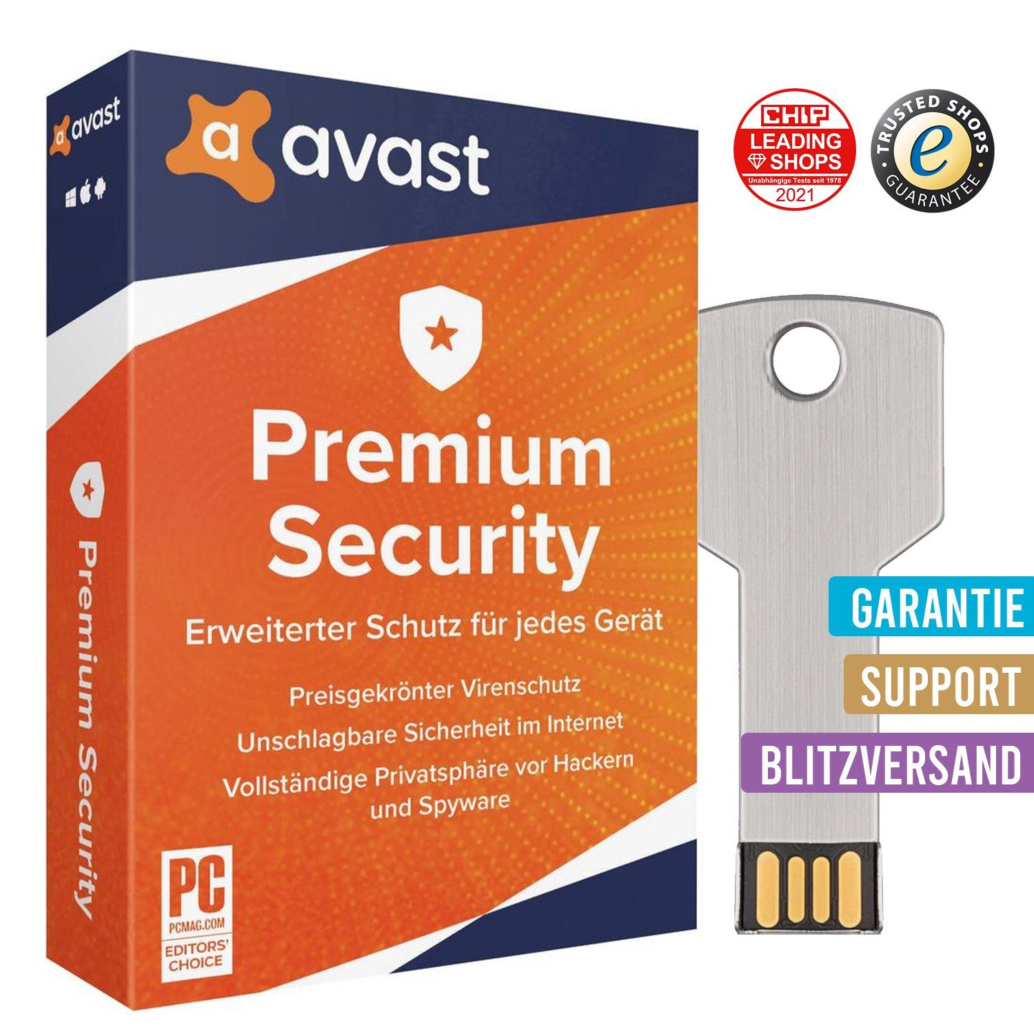 Avast Premium Security 2022, 5 Geräte, 1 Jahr, auf USB-Stick, kostenloser  Versand online kaufen | OTTO