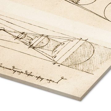 Posterlounge Acrylglasbild Leonardo da Vinci, Beleuchtungsmechanismus, Illustration