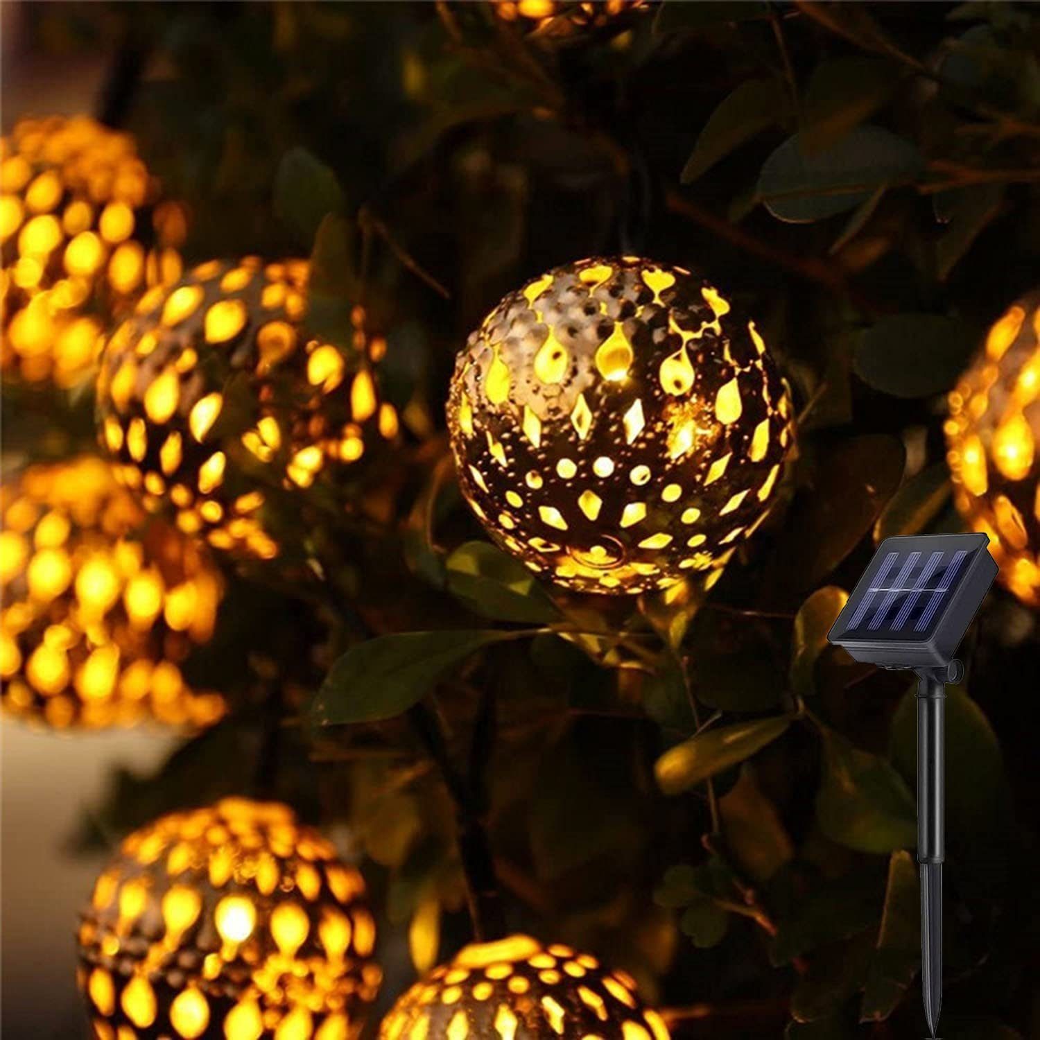 Oneid LED-Lichterkette »Solar Marokkanische Lichterketten Outdoor Dekorativ  5M 20 LED«