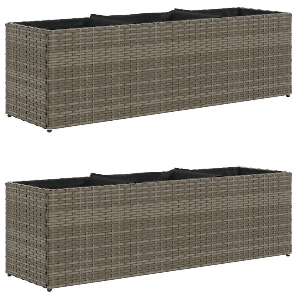vidaXL Pflanzkübel Pflanzkübel Pflanzkübel Pflanzkasten Blumenkasten 2 Stk Polyrattan 105